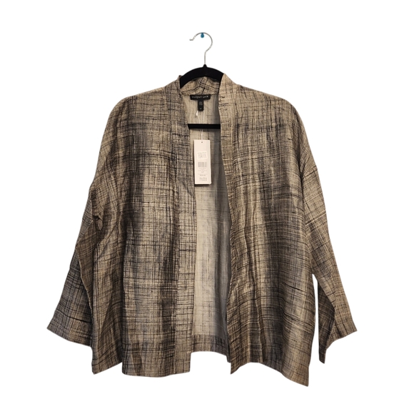 NWT Eileen Fisher Hand Painted Crop jacket silk blend size S - Picture 1 of 6